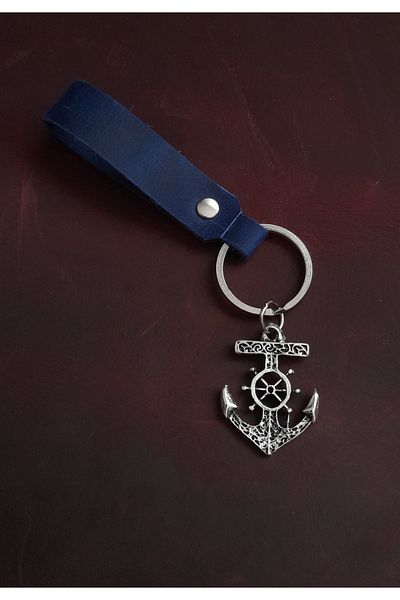 BSN Store Anchor Figure Genuine Leather Keychain Gift Keychain