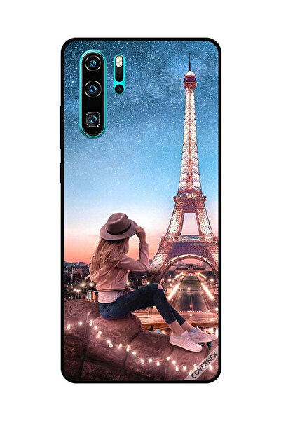 Covernex غطاء حماية لهاتف هواوي بي 30 برو - فتاة قبعة بنية وبرج إيفيل