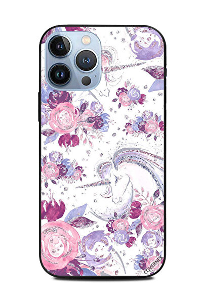 Covernex غطاء حماية لهاتف Apple iPhone 13 Pro Max بنمط زهور يونيكورن