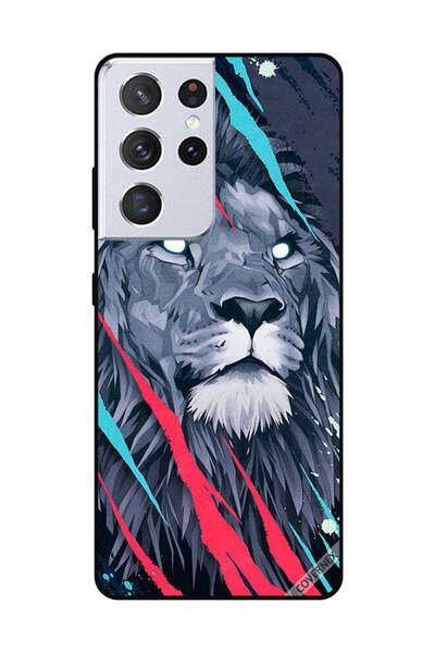 Covernex غطاء حماية لهاتف سامسونج جالاكسي S21 ألترا، رسم الأسد الملك