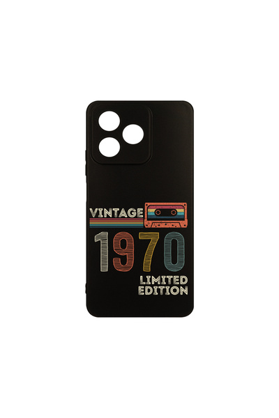 bestcase ® Husa Slim Silicon pentru Xiaomi Redmi 13, 1970 - Vintage Tape, 192...