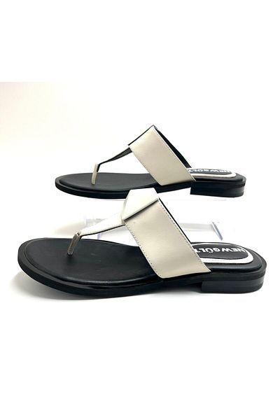 NEWGÜLTEKİN Very Stylish Flip-Flops with Genuine Leather and Comfort Combination