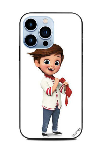 Covernex غطاء حماية لجهاز Apple iPhone 13 Pro - صبي لطيف، ربطة عنق، ربطة عنق