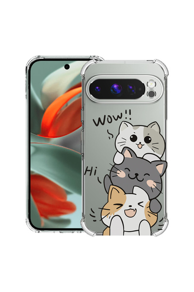 bestcase ® Carcasă antișoc pentru Google Pixel 9 Pro, Cat Wow, 1828622 AS 1855