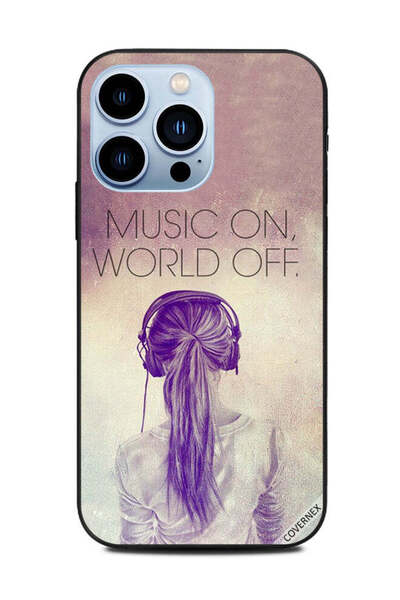 Covernex غطاء حماية لجهاز Apple iPhone 13 Pro مع موسيقى وعالم متوقف