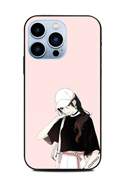 Covernex غطاء حماية لهاتف Apple iPhone 13 Pro - فتاة لطيفة تمشي على شكل قبعة