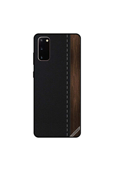 Covernex غطاء حماية لهاتف سامسونج جالكسي S20 بنمط خشبي وجلدي
