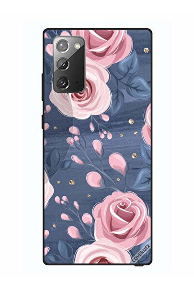 Covernex غطاء حماية لهاتف سامسونج جالكسي نوت 20 بنقشة ورود وردية وأوراق رمادي...