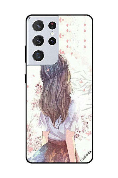Covernex غطاء حماية لهاتف سامسونج جالاكسي S21 ألترا فتاة لطيفة في تفكير عميق
