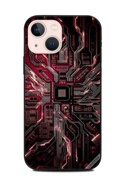 Covernex غطاء حماية لجهاز ابل ايفون 13 ميني بورد سيركت احمر