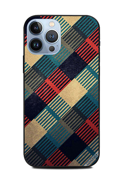 Covernex غطاء حماية لهاتف أبل آيفون 13 برو ماكس بنمط شرائط متعددة الألوان