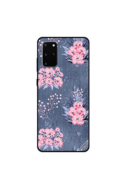 Covernex غطاء حماية لهاتف سامسونج جالاكسي S20 بلس بنقشة زهور وردية رمادية داكنة