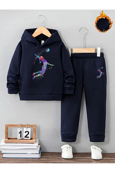 makiteks Winter Girl's Tracksuit Set 5 6 7 8 9 10 11 12 Years Volleyball