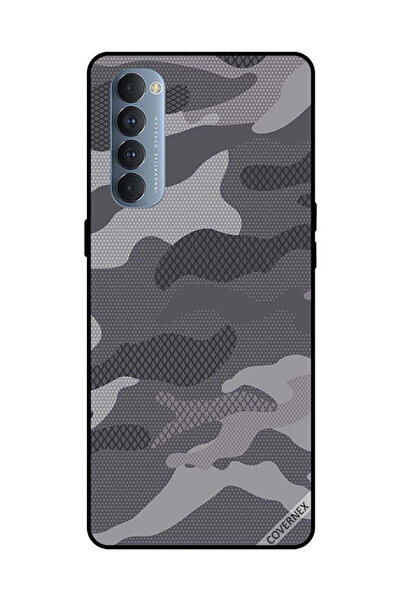 Covernex غطاء حماية لهاتف Oppo Reno 4 Pro بنمط مموه رمادي