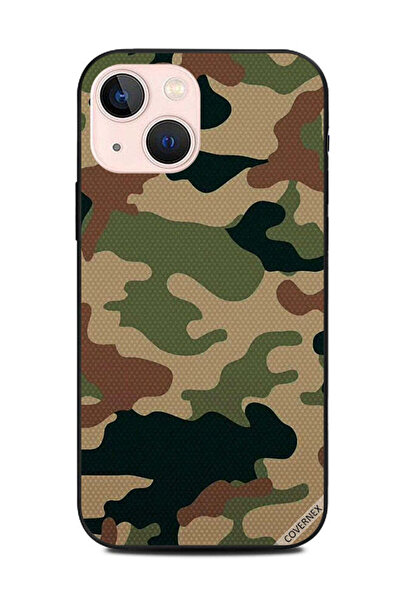 Covernex غطاء حماية لهاتف Apple iPhone 13 Mini مصنوع من الجلد بنمط تمويه