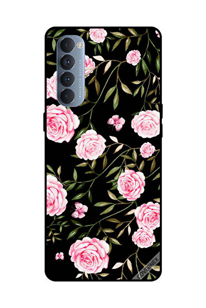 Covernex غطاء حماية لهاتف Oppo Reno 4 Pro بنقشة ورود وردية في باقات من الأورا...