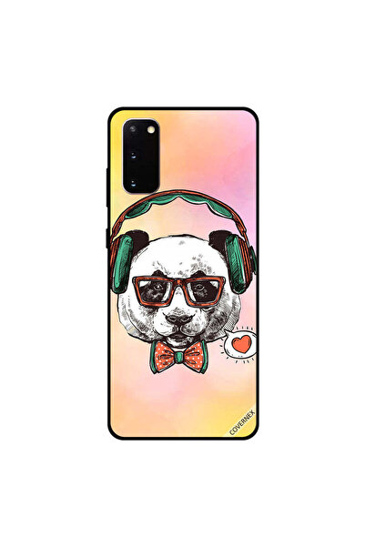 Covernex غطاء حماية لهاتف سامسونج جالكسي S20 بطبعة باندا وسماعات رأس