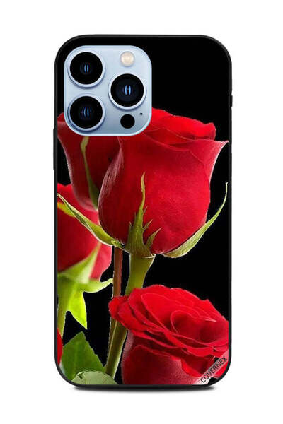 Covernex غطاء حماية لهاتف أبل آيفون 13 برو - ورود حمراء