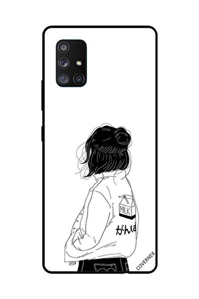 Covernex غطاء حماية لهاتف سامسونج جالاكسي A71 فتاة تفكر بعمق كبير