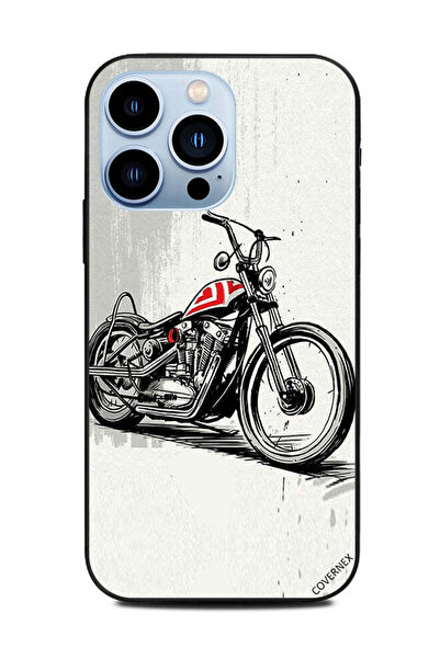 Covernex غطاء حماية لهاتف Apple iPhone 13 Pro دراجة باللونين الأبيض والأسود