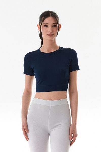 Fulla Moda Basic Crew Neck Crop T-Shirt