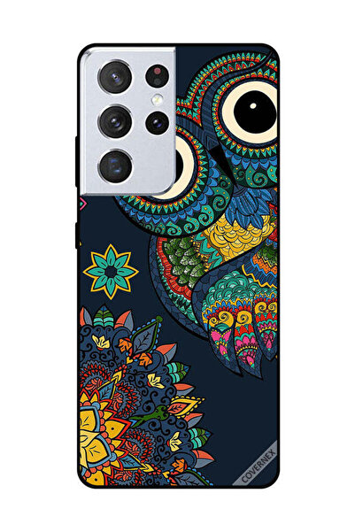 Covernex غطاء حماية لهاتف سامسونج جالاكسي S21 ألترا بتصميم بومة زهرية