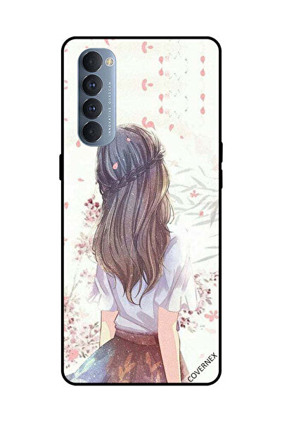 Covernex غطاء حماية لهاتف Oppo Reno 4 Pro فتاة لطيفة في تفكير عميق