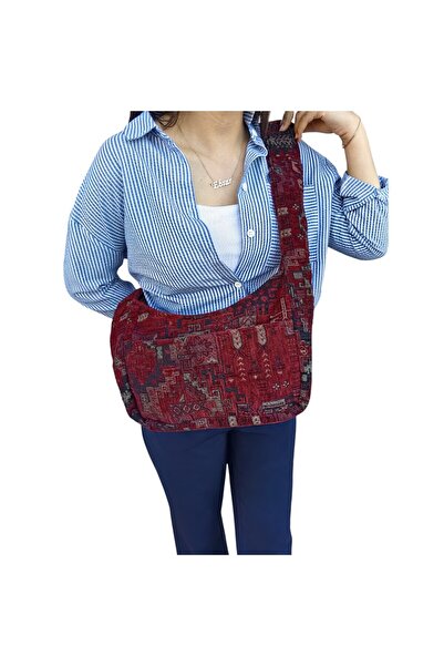 HHKARTS Red Ethnic Crossbody Bag