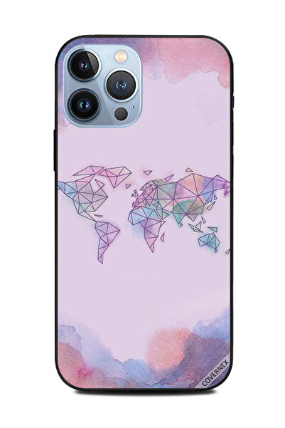 Covernex غطاء حماية لهاتف Apple iPhone 13 Pro Max بتصميم خريطة العالم الفسيفس...