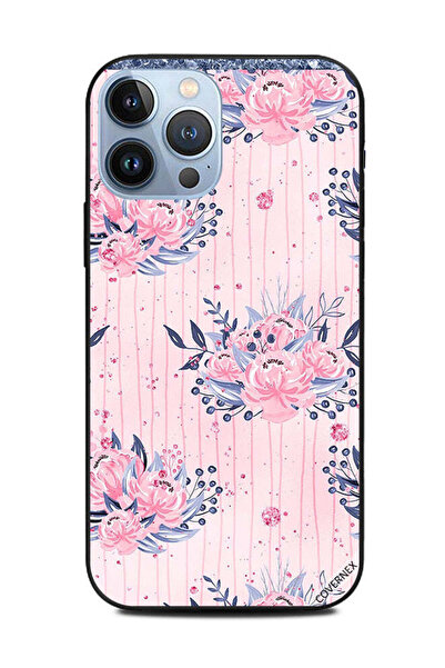 Covernex غطاء حماية لهاتف Apple iPhone 13 Pro Max بنقشة زهور وردية
