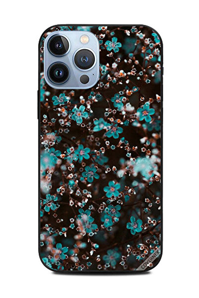Covernex غطاء حماية لهاتف Apple iPhone 13 Pro Max زهور زرقاء صغيرة على الأشجار