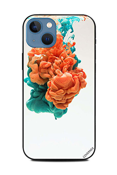 Covernex غطاء حماية لهاتف أبل آيفون 13 - ألوان سائلة خضراء وبرتقالية
