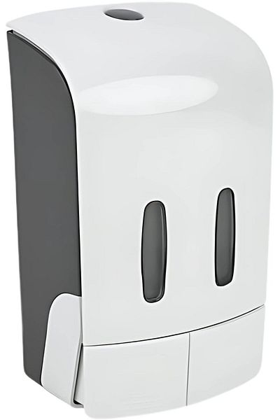 AKC Wall Mounted Double Soap Dispenser – 2 x 550ml Manual Plastic Hand Sanitizer & Soap Dispenser