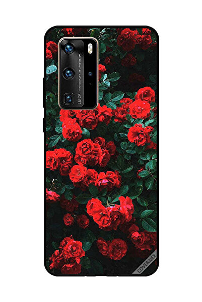 Covernex غطاء حماية لهاتف هواوي بي 40 برو - حديقة الورود الحمراء