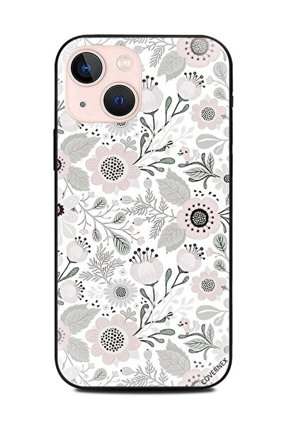 Covernex غطاء حماية لهاتف أبل آيفون 13 ميني بنقشة زهور ونقاط سوداء