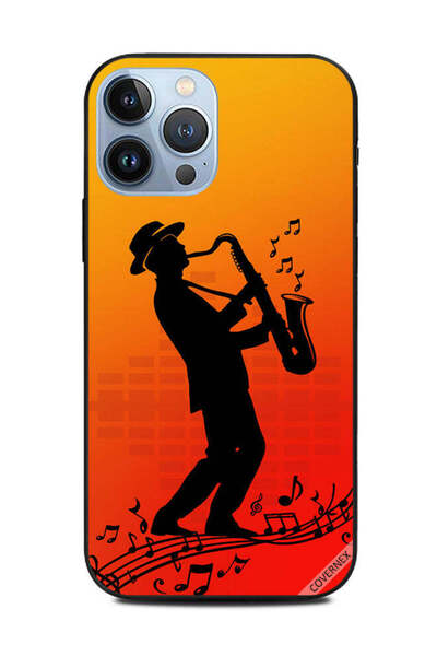 Covernex غطاء حماية لهاتف Apple iPhone 13 Pro Max قبعة رجل يعزف الموسيقى