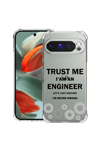 bestcase ® Anti Shock Case for Google Pixel 9 Pro, Trust me I'm an engineer, 1828622 AS 1841