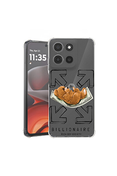 bestcase ® Удароустойчив калъф за Motorola Moto G15, Мечок милиардер, 1926358...