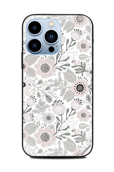 Covernex غطاء حماية لهاتف Apple iPhone 13 Pro بنقشة زهور منقط باللون الأسود