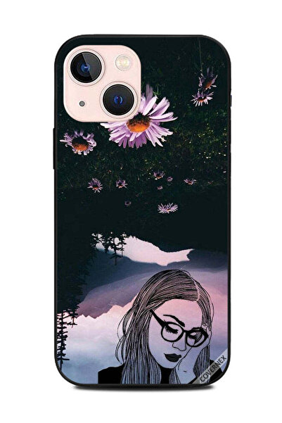 Covernex غطاء حماية لهاتف Apple iPhone 13 Mini بتصميم فتاة حزينة من الزجاج