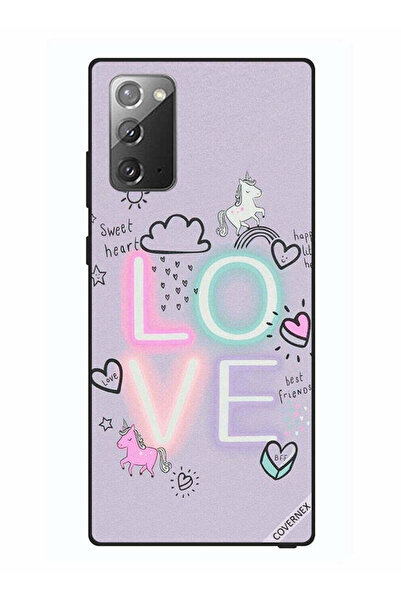 Covernex غطاء حماية لهاتف سامسونج جالكسي نوت 20 - قلب حلو، حب، وحيد القرن
