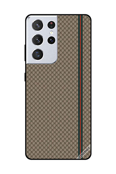 Covernex غطاء حماية لهاتف سامسونج جالاكسي S21 ألترا بخطوط حمراء وخضراء على نم...