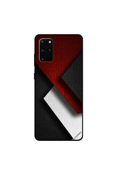 Covernex غطاء حماية لهاتف سامسونج جالكسي S20 بلس بنقشة أحمر وأبيض وأسود