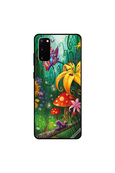 Covernex غطاء حماية لهاتف سامسونج جالكسي S20 برسومات حشرات لطيفة في حديقة الزهور