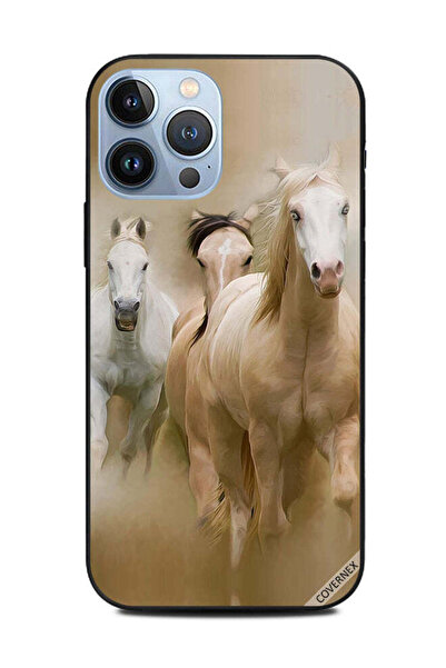 Covernex غطاء حماية لهاتف Apple iPhone 13 Pro Max سباق الخيول البيضاء