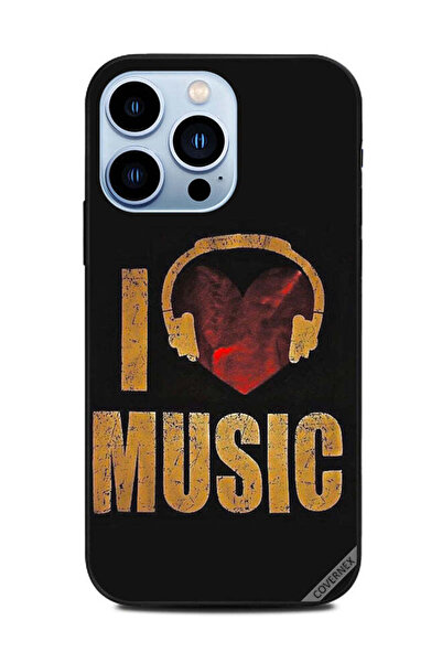 Covernex غطاء حماية لهاتف Apple iPhone 13 Pro Vintage I Love Music