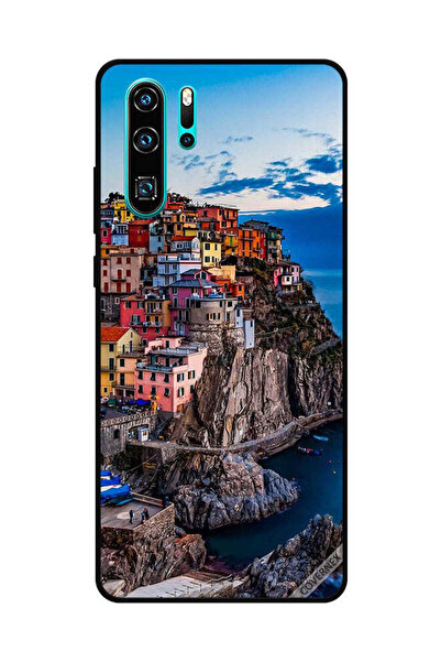 Covernex غطاء حماية لهاتف هواوي بي 30 برو - منازل ملونة على البحر