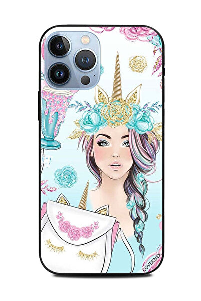 Covernex غطاء حماية لهاتف Apple iPhone 13 Pro Max رموش على الحقيبة وفتاة وحيد...