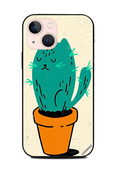 Covernex غطاء حماية لهاتف Apple iPhone 13 Mini بتصميم قطة الصبار