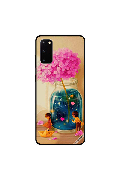 Covernex غطاء حماية لهاتف Samsung Galaxy S20 مع رسمة صبي وفتاة لطيفة وقارب